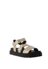 Una Healy Dreams Pebbled Multi Strap Sandals, Gold