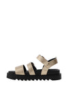 Una Healy Dreams Pebbled Multi Strap Sandals, Gold
