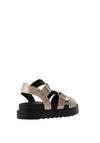 Una Healy Dreams Pebbled Multi Strap Sandals, Gold