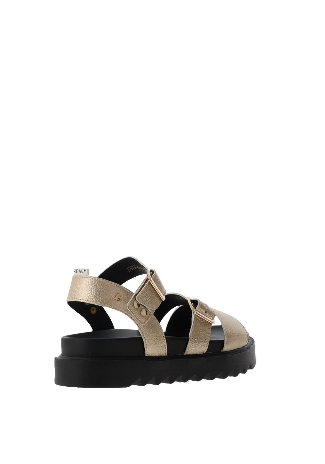 Una Healy Dreams Pebbled Multi Strap Sandals, Gold