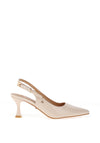 Una Healy Dust My Broom Patent Tapered Heeled Shoes, Cream