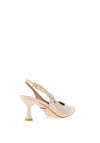 Una Healy Dust My Broom Patent Tapered Heeled Shoes, Cream