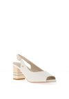 Una Healy Candy Man Sling Back Heeled Shoes, Piano Key White