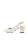 Una Healy Candy Man Sling Back Heeled Shoes, Piano Key White