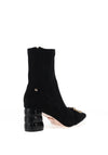 Una Healy Jaded Embellished Broach Heeled Boots, Vinyl