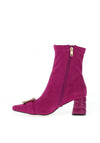Una Healy Jaded Embellished Broach Heeled Boots, Xtreme Pink