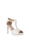 Una Healy Open Arms T-Bar Diamante Heeled Sandals, Moon Shimmer