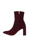 Una Healy Something Bad Faux Suede Heeled Boots, Aubergine