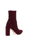 Una Healy Something Bad Faux Suede Heeled Boots, Aubergine