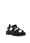 Una Healy Something Multi Strap Buckle Sandals, Black