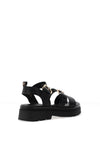 Una Healy Something Multi Strap Buckle Sandals, Black