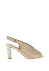 Una Healy Straight Line Diamante Block High Heeled Shoes, Bling Back