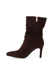 Una Healy Leak It Ruched Heeled Boots, Brown