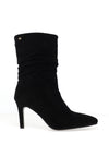 Una Healy Leak It Ruched Heeled Boots, Black