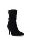 Una Healy Leak It Ruched Heeled Boots, Black