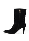 Una Healy Leak It Ruched Heeled Boots, Black