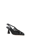 Una Healy Cold Heart Rhinestone Detailed Caged Heels, Black