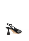 Una Healy Cold Heart Rhinestone Detailed Caged Heels, Black