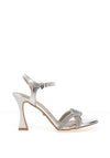 Una Healy Intodust Heeled Sandal, Silver