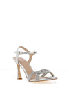 Una Healy Intodust Heeled Sandal, Silver