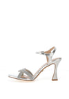 Una Healy Intodust Heeled Sandal, Silver