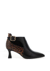 Una Healy Subway Animal Print Ankle Boot, Black