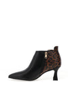 Una Healy Subway Animal Print Ankle Boot, Black