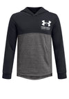 Under Armour Boys UA Rival Terry Hoodie, Black Grey