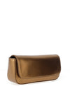 Unisa Deva Leather Metallic Clutch Bag, Bronze