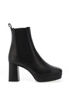 Unisa Marlow Leather High Heeled Platform Boots, Black