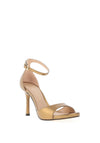 Unisa Yong Leather Metallic Heeled Shoe, Bronze