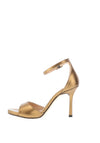 Unisa Yong Leather Metallic Heeled Shoe, Bronze