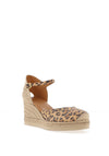 Unisa Caceres Suede Espadrille Wedge Shoes, Leopard Print