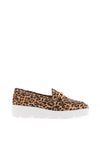 Unisa Famo Leather Platform Loafers, Leopard Print