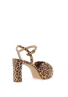 Unisa Onoa Leather Twist Strap Platform Heeled Sandals, Leopard Print