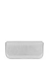 Unisa Dreamin Leather Metallic Clutch Bag, Silver