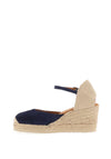 Unisa Caceres Suede Espadrille Wedge Shoes, Ocean