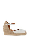 Unisa Caceres Suede Espadrille Wedge Shoes, White
