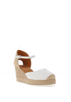 Unisa Caceres Suede Espadrille Wedge Shoes, White