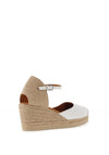 Unisa Caceres Suede Espadrille Wedge Shoes, White