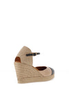 Unisa Cava Leather Espadrille Wedge Shoes, Skin & Black