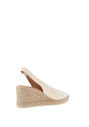 Unisa Decia Metallic Leather Pointed Toe Espadrille Sandals, Ivory