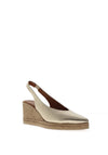 Unisa Decia Metallic Leather Pointed Toe Espadrille Sandals, Gold