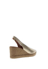 Unisa Decia Metallic Leather Pointed Toe Espadrille Sandals, Gold
