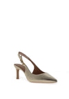 Unisa Lanz metallic Sling Back High Heels, Gold