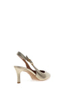 Unisa Lanz metallic Sling Back High Heels, Gold