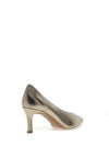 Unisa Lenis Metallic Leather Pointed Court High Heels, Gold
