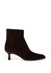 Unisa Lomas Nubuck Leather Kitten Heeled Ankle Boots, Brown