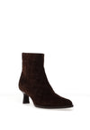 Unisa Lomas Nubuck Leather Kitten Heeled Ankle Boots, Brown