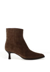 Unisa Lomas Nubuck Leather Kitten Heeled Ankle Boots, Taupe